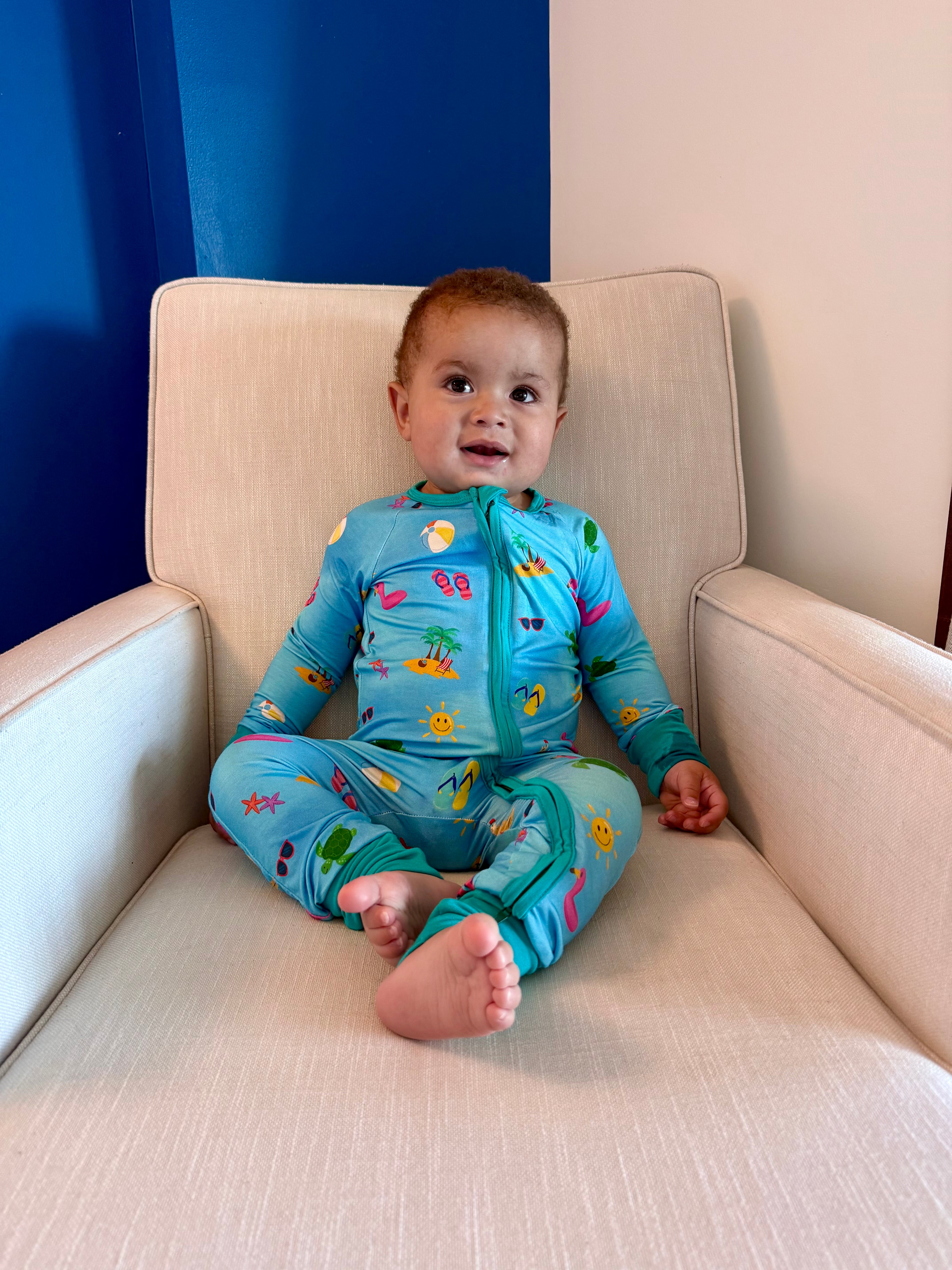 Beach Day Dreams Bamboo Zipper Pajama🌞